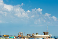 Big Sky / Clouds above the fishing boats on Hastings beach