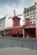 Moulin Rouge / Early morning in front of the famous Moulin Rouge, Paris, France