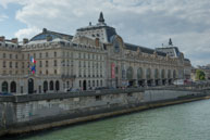 Musee d'Orsay from the Bridge / Former railway station which is now a museum