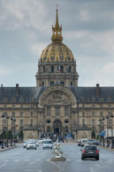 Golden Dome of Hotel Des Invalides / Looking straight down the road at the Golden Dome of Hotel Des Invalides