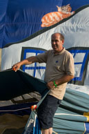 Preparing the balloon (2) / Flight with Gary Davies at Bristol International Balloon Fiesta 2012