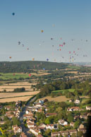 Mass ascent (2) / Flight with Gary Davies at Bristol International Balloon Fiesta 2012