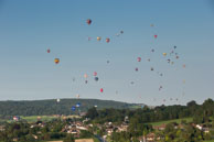Mass ascent (3) / Flight with Gary Davies at Bristol International Balloon Fiesta 2012
