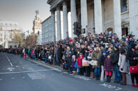 Crowds by St Martin's in the Fields / Large crowds in front of St. Martin's in the Fields waiting for the Chinese New Year parade