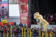 Flying Lion #4 / An amazing flying lion performing acrobatics as part of the Chinese New Year celebrations in Trafalgar Square, London