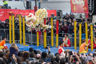 Flying Lion #2 / An amazing flying lion performing acrobatics as part of the Chinese New Year celebrations in Trafalgar Square, London