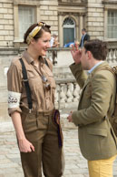 Young Womon in Uniform / Young womon in a world time uniform at the start of the Tweed Run