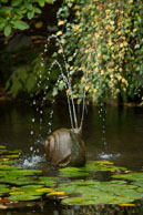 Snail Fountain / During the Fall in the beautiful Butchart Gardens, near Victoria, British Columbia, Canada