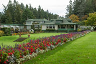The House at Butchart Gardens / During the Fall in the beautiful Butchart Gardens, near Victoria, British Columbia, Canada