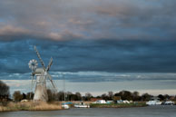 Windmill & Boats 4 / Windmill in the Norfolk broads on a spring evening