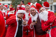 London Santacon 2015 - #100 / Hundreds of Santas take to the London streets to spread Christmas cheer
