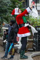 London Santacon 2015 - #168 / Hundreds of Santas take to the London streets to spread Christmas cheer