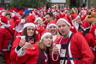 London Santacon 2015 - #198 / Hundreds of Santas take to the London streets to spread Christmas cheer