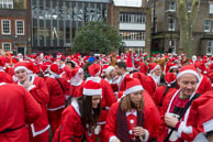 London Santacon 2015 - #200 / Hundreds of Santas take to the London streets to spread Christmas cheer