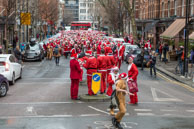 London Santacon 2015 - #346 / Hundreds of Santas take to the London streets to spread Christmas cheer
