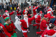 London Santacon 2015 - #562 / Hundreds of Santas take to the London streets to spread Christmas cheer