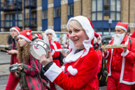 London Santacon 2015 - #596 / Hundreds of Santas take to the London streets to spread Christmas cheer