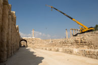 Crane in Jerash / Images from Jerash, Jordan in early November 2013