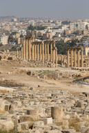 Pillars & modern city / Images from Jerash, Jordan in early November 2013