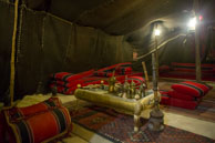Mock Bedouin tent in a crypt / Images from Madaba, Jordan in early November 2013