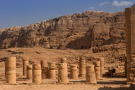 Pilliars in front of Royal Tombs / Images from Petra, Jordan in early November 2013