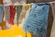 Prayer flags / Colourful prayer flags fluttering in the wind