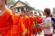 Dousing monks #1 / Religious procession for Lao New Year in Luang Prabang and following celebrations
