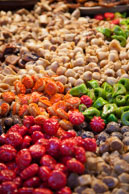 Bright coloured foods / Bright coloured foods found in the souks of Marrakech