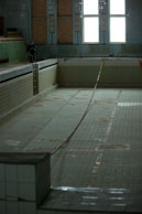 Old Pyramiden swimming pool / Pyramiden, an abandoned Russian mining settlement