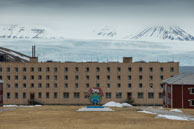 Abandoned buildings in Pyramiden / Pyramiden, an abandoned Russian mining settlement