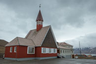Longyearbyen's church and community centre / Longyearbyen, the main settlement in Svalbard