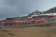 Colourful Longyearbyen buildings / Longyearbyen, the main settlement in Svalbard