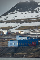 Minig buildings in Barentburg / Barentsburg, the last active Russian settlement in Svalbard
