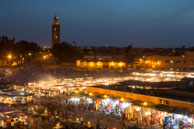 Jamaa el Fna at night - Marrakech / Marrakech, Morocco in April 2013