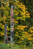 Totems amongst Fall Trees / From my trip in October 2014 to  Vancouver showing the contrast between city and nature