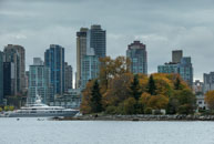 Luxury Yacht on Downtown Vancouver / From my trip in October 2014 to  Vancouver showing the contrast between city and nature