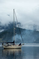 Yacht & Clouds / From my trip in October 2014 to  Vancouver showing the contrast between city and nature