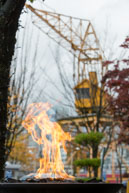 Flames & Crane / From my trip in October 2014 to  Vancouver showing the contrast between city and nature