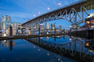 Granville Bridge at Night / From my trip in October 2014 to  Vancouver showing the contrast between city and nature