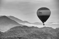 Floating in Laos / Hotair ballon near Vang Vieng, Laos