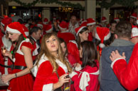 Santas (2014-079) / London Santas were raising money for the St Christopher's Hospice in South London and having a few drinks around Pimlico.