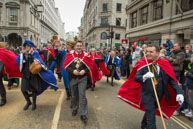 Image 145 / Society of Young Freemen with the Worshopful Companiy of Weavers escorting Gog and Magog in the Lord Mayor's Procession on 8th November 2014