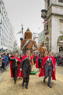 Image 155 / Society of Young Freemen with the Worshopful Companiy of Weavers escorting Gog and Magog in the Lord Mayor's Procession on 8th November 2014
