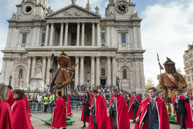 Image 183 / Society of Young Freemen with the Worshopful Companiy of Weavers escorting Gog and Magog in the Lord Mayor's Procession on 8th November 2014