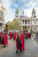 Image 188 / Society of Young Freemen with the Worshopful Companiy of Weavers escorting Gog and Magog in the Lord Mayor's Procession on 8th November 2014