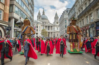 Image 191 / Society of Young Freemen with the Worshopful Companiy of Weavers escorting Gog and Magog in the Lord Mayor's Procession on 8th November 2014