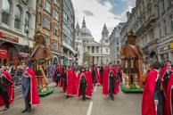 Image 194 / Society of Young Freemen with the Worshopful Companiy of Weavers escorting Gog and Magog in the Lord Mayor's Procession on 8th November 2014