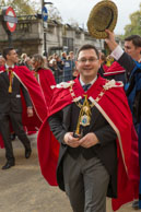 Image 216 / Society of Young Freemen with the Worshopful Companiy of Weavers escorting Gog and Magog in the Lord Mayor's Procession on 8th November 2014