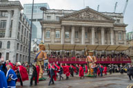 Image 281 / Society of Young Freemen with the Worshopful Companiy of Weavers escorting Gog and Magog in the Lord Mayor's Procession on 8th November 2014