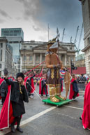 Image 290 / Society of Young Freemen with the Worshopful Companiy of Weavers escorting Gog and Magog in the Lord Mayor's Procession on 8th November 2014